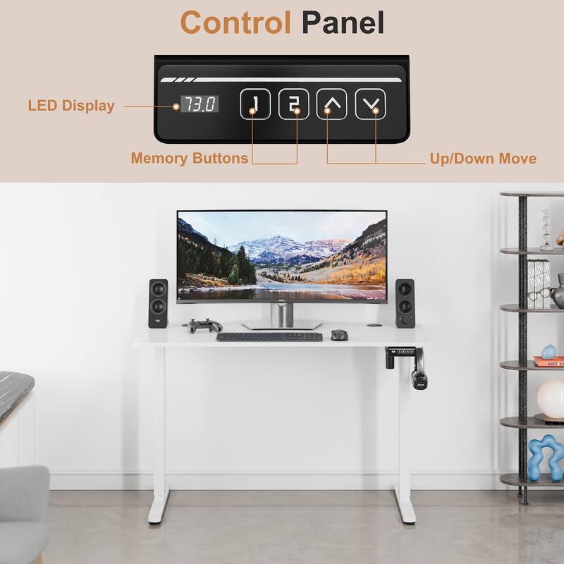 Electric Standing Desk, Height Adjustable Desk with LED Display