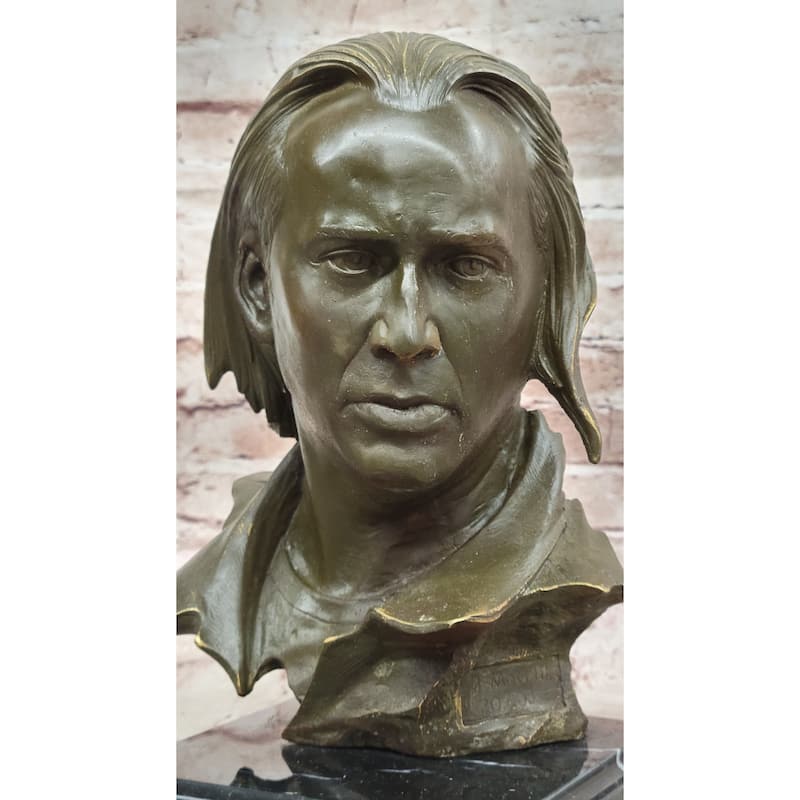 Nicolas Cage Bronze Bust Sculpture By Mavchi – Limited Edition Numbered