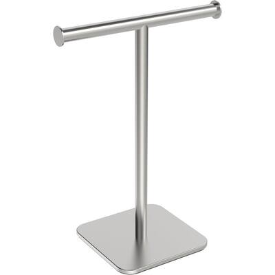 T-Shape Hand Towel Holder Stand, Weighted Base Towel Rack, Countertop Towel Holder for Bathroom, 304 Stainless Steel