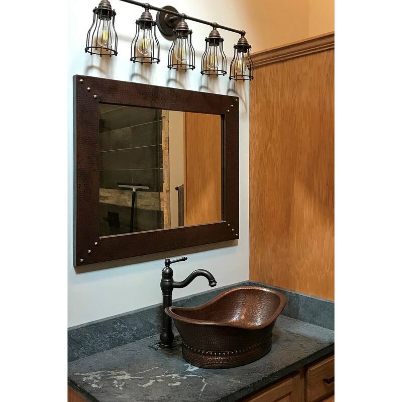 20-in Bath Tub Vessel Hammered Copper Sink (VBT20DB)