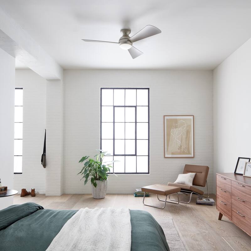 Kichler Lighting Sola Collection 54-inch Brushed Nickel LED Ceiling Fan