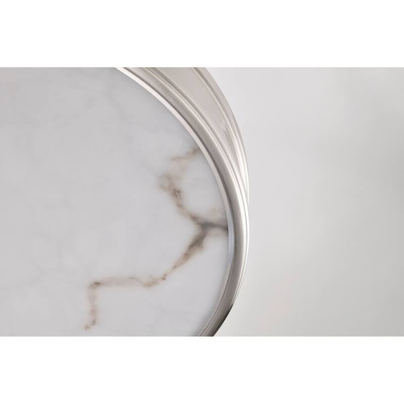 Kendall - 14 Inch LED Flush Mount - Brushed Nickel with Alabaster Glass - Brushed Nickel