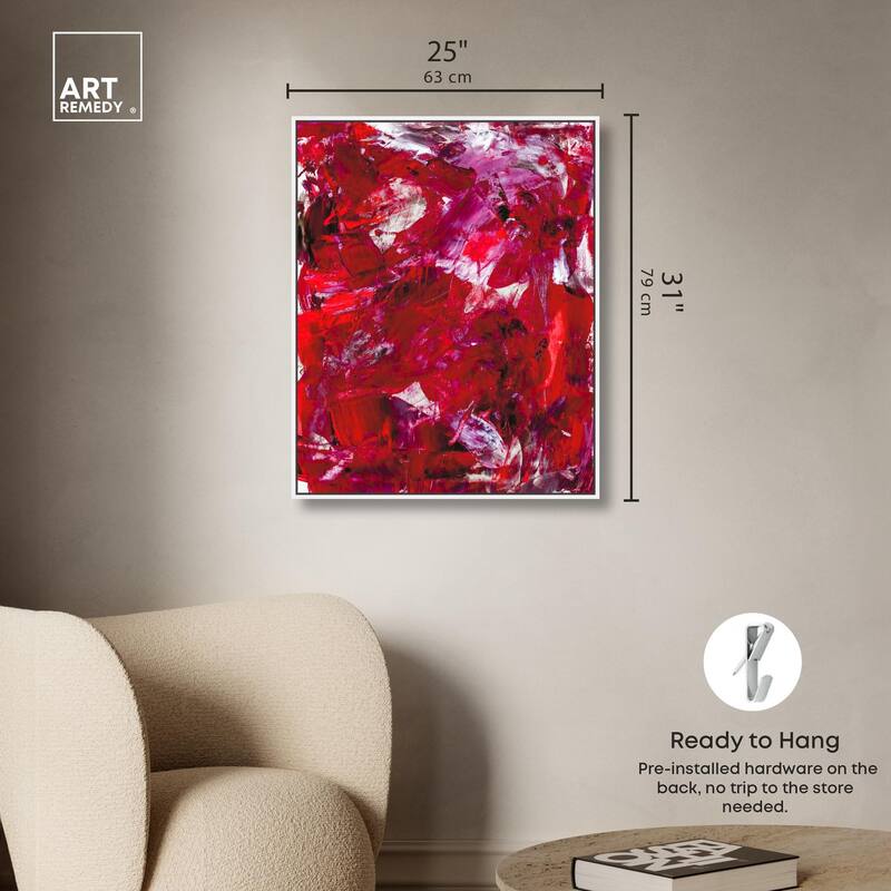 Eruption of Red II Canvas by Art Remedy