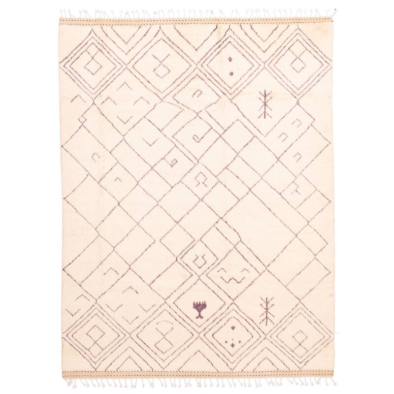 ECARPETGALLERY Hand-knotted Pak Finest Marrakesh Cream Wool Rug - 6'1 x 7'8