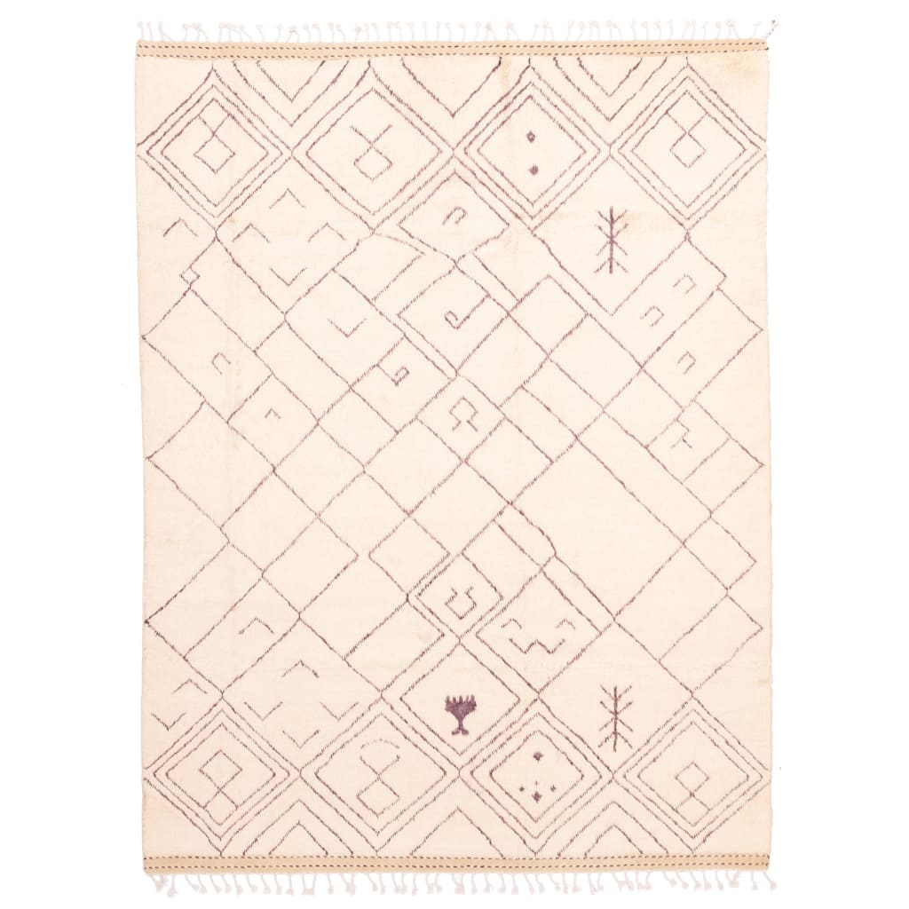 ECARPETGALLERY Hand-knotted Pak Finest Marrakesh Cream Wool Rug - 6'1 x 7'8