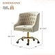 preview thumbnail 83 of 109, Modern Velvet Tufted Office Chair with Gold Metal Base by HULALA HOME