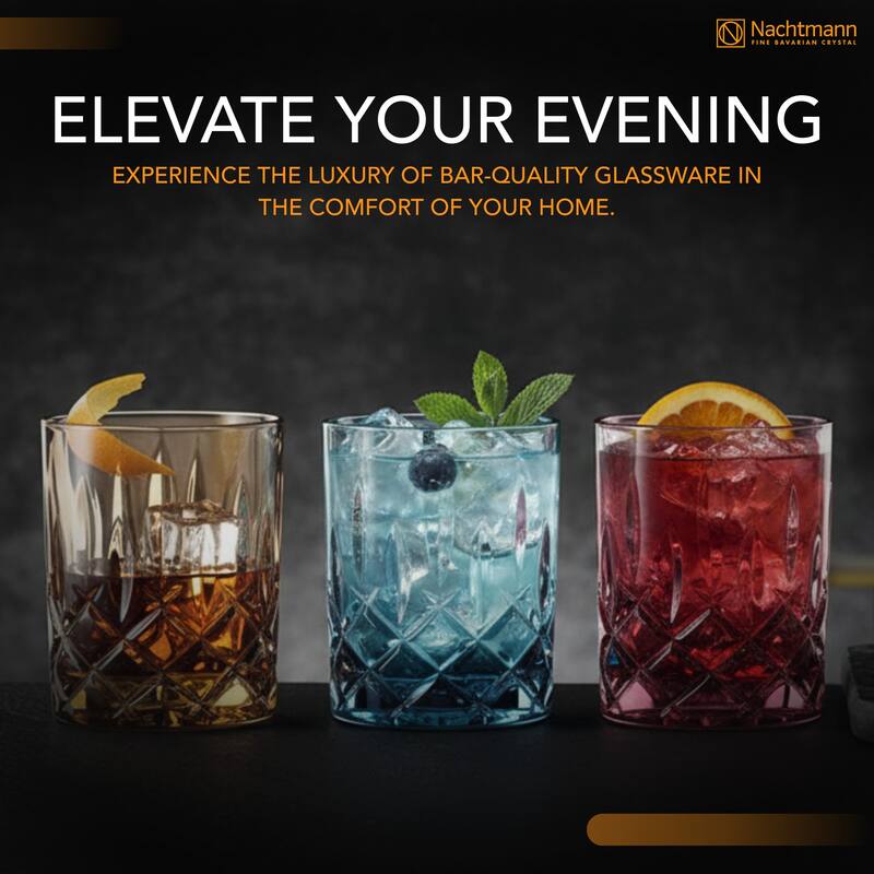 Nachtmann Set of 2 Noblesse Fine Glass Whiskey Tumblers