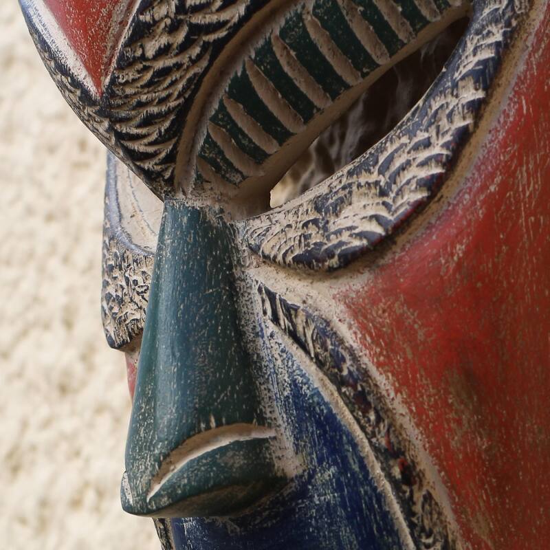 Novica Handmade Suumo Birds African Wood Mask