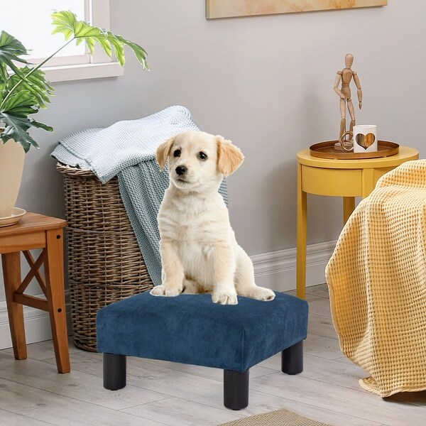 Adeco Ottoman Upholstered Fabric Footrest Pet Steps Dog Stair Stool On Sale Bed Bath Beyond 33962809