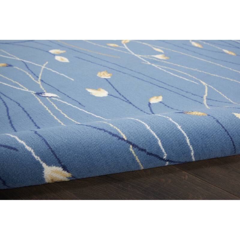 Lohu Power Loomed Floral Area Rug By HomeRoots - 60' X '36' X '0.5