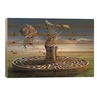 Surreal IX Print On Wood by Radoslav Penchev - Multi-Color