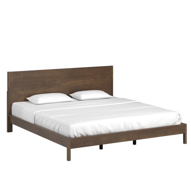 Ingleside Danish-inspired Platform Bed by iNSPIRE Q Modern - Walnut - King