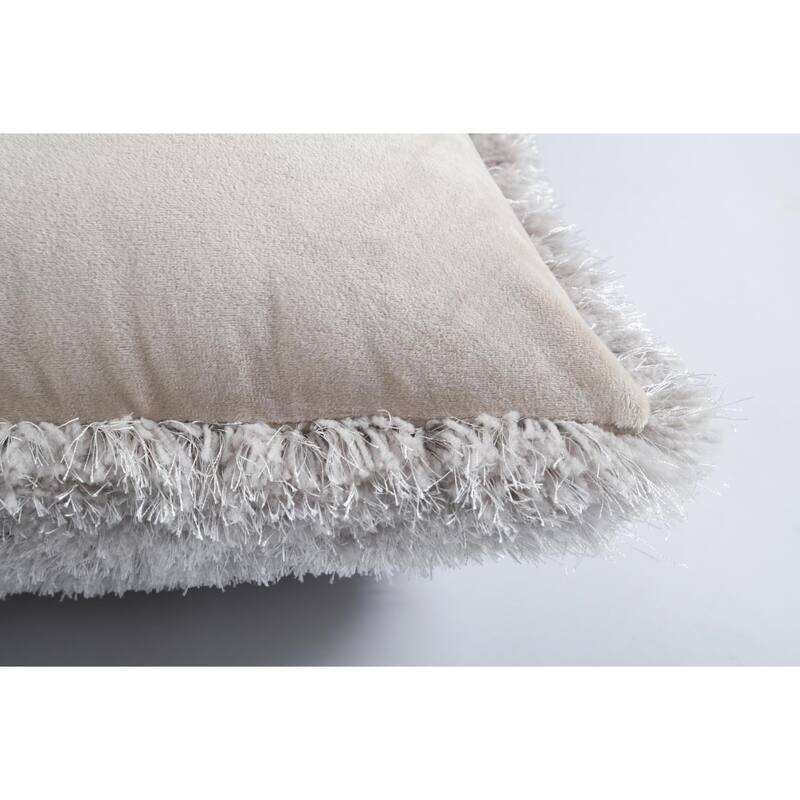 Mateos Shag Collection Abstract Shag Pillow, 20 x 20