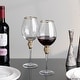 preview thumbnail 12 of 25, Rimmed Red Wine Glasses with Diamond Rhinestone Accent - 18 oz, 10 Inches Tall - Perfect Toasting Glasses for Bride and Groom