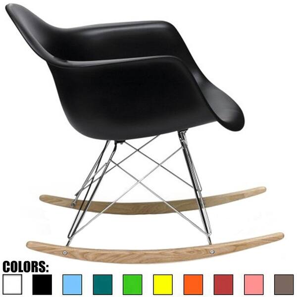 2xhome Black Modern Plastic Rocker Rocking Chairs Lounge Plastic Rocker Rocking Chairs Lounge