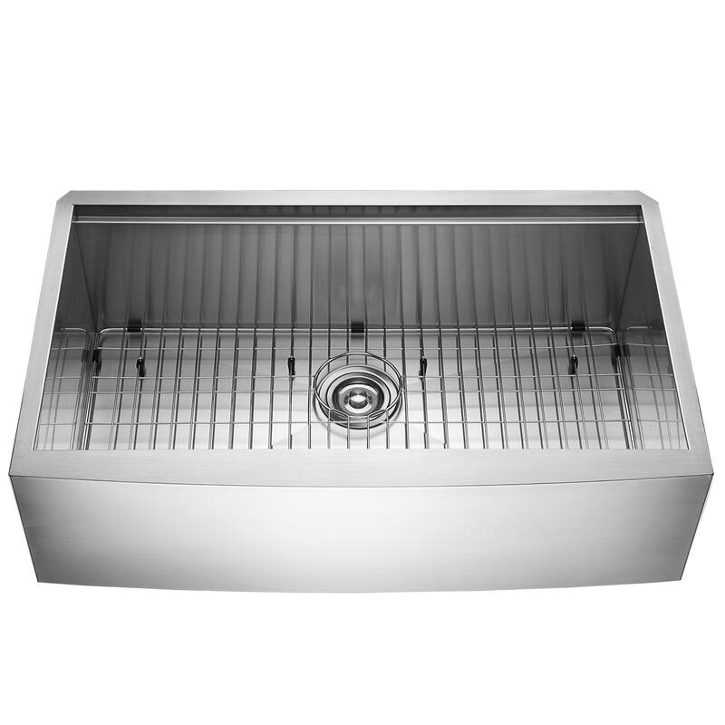 Farmhouse Apron-Front 18-Gauge Stainless Steel Single Bowl Workstation Kitchen Sink with Accessories