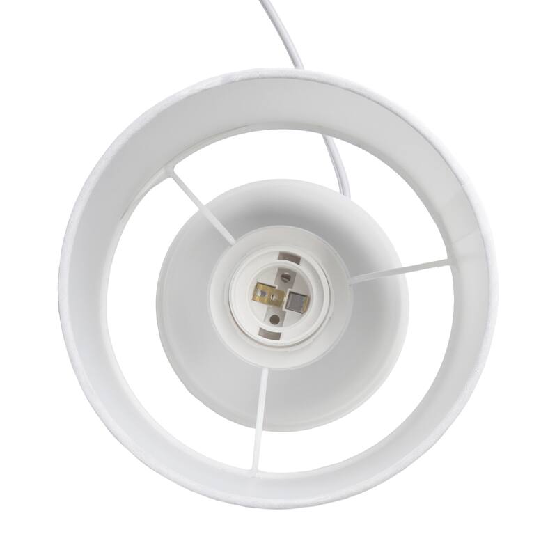 Mini Classic Jar Ceramic Table Lamp with Drum Shade - 19.5" - White