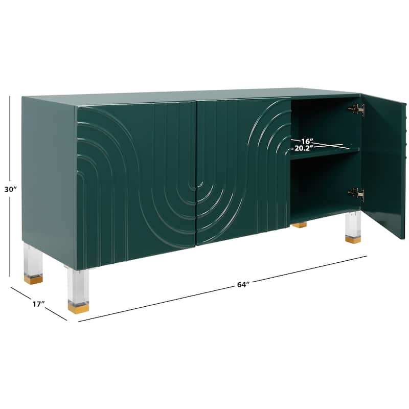 SAFAVIEH Home Saturn Wave Acrylic Sideboard - 64"W x 17"D x 30"H