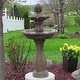 preview thumbnail 2 of 13, Sunnydaze 2-Tier Pineapple Solar Water Fountain with Battery Backup - Earth - 46-Inch