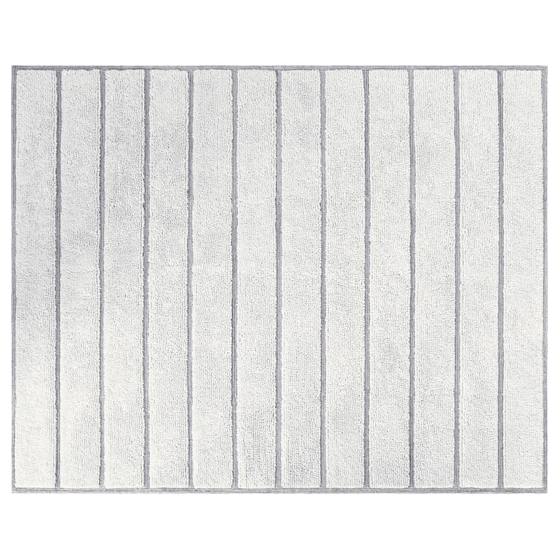 Isabel Ivory and Natural Wool High - Low Area Rug - 6' x 9'