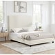 preview thumbnail 3 of 21, Bridgevine Home Tall White Boucle Panel Headboard Upholstered Platform Bed