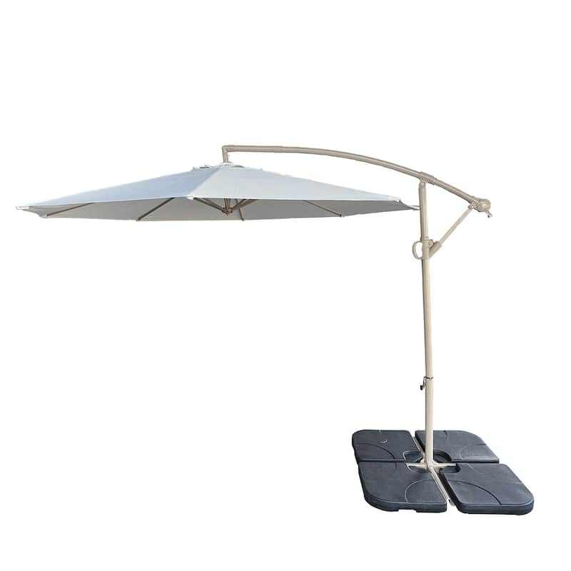 HOMYLIN 10 Ft Offset Patio Umbrella with Crank and Tilt
