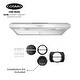 preview thumbnail 5 of 6, Cosmo 30 in. Ducted Under Cabinet Range Hood with 3-Speed Fan, Push Buttons