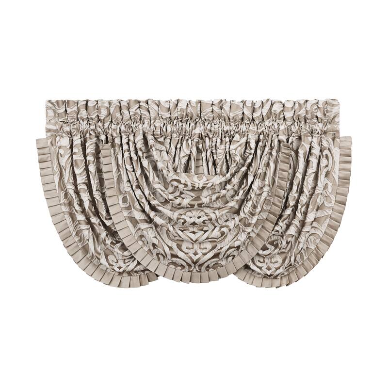 J. Queen New York Astoria Window Waterfall Valance - Sand