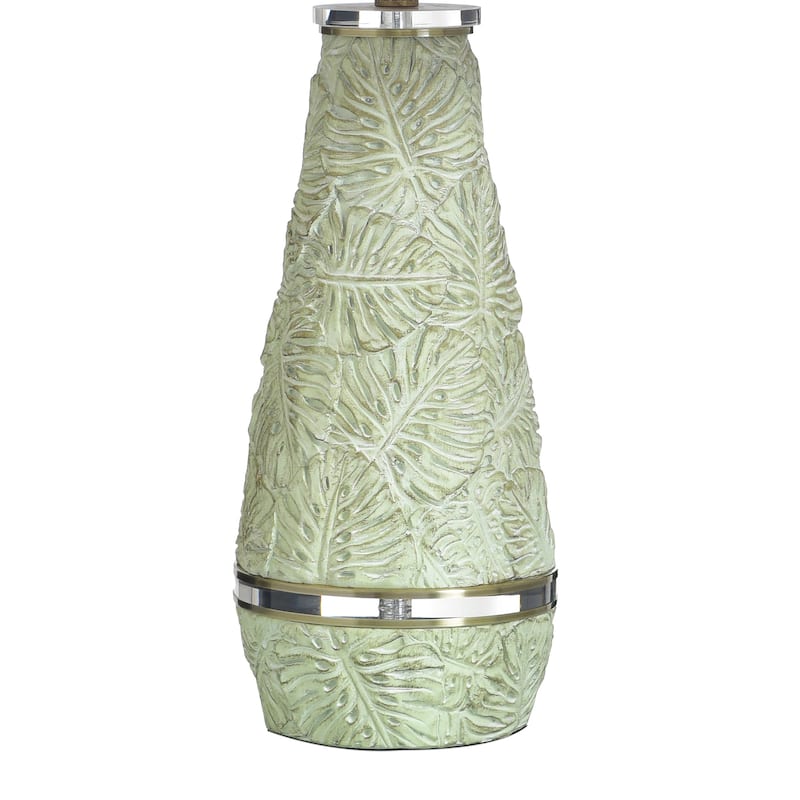 StyleCraft Poly Table Lamp - Tropic Sage - White Shade