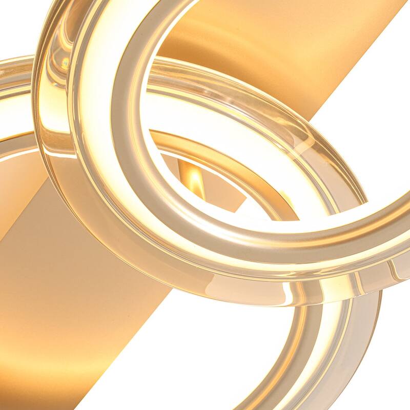 Modern Flats Double-circle Dimmable LED Semi-flush Mount - 26.0 in