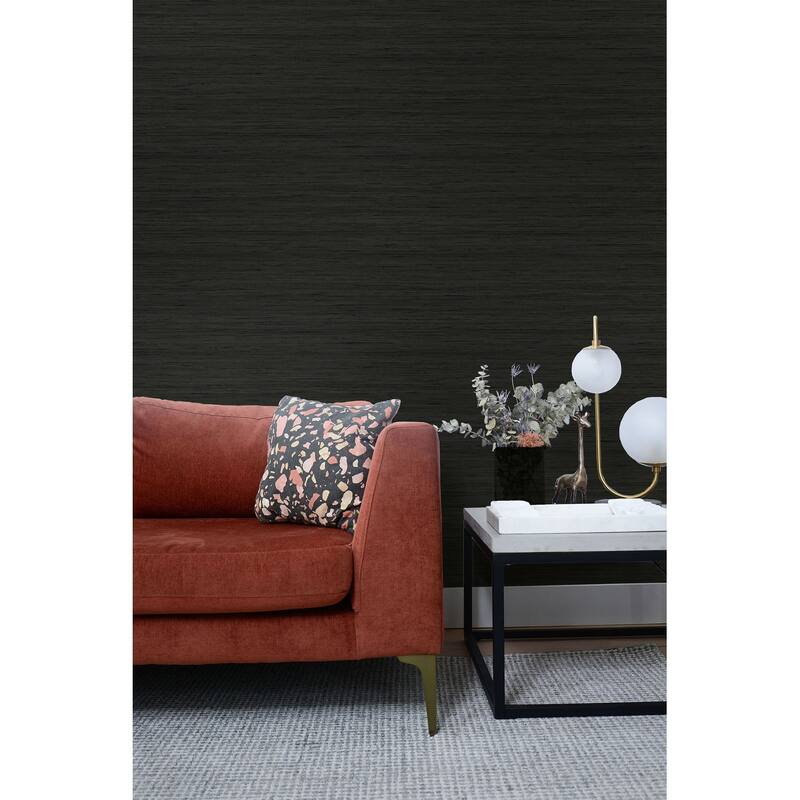Seabrook Designs Shantung Silk Embossed Vinyl Unpasted Wallpaper