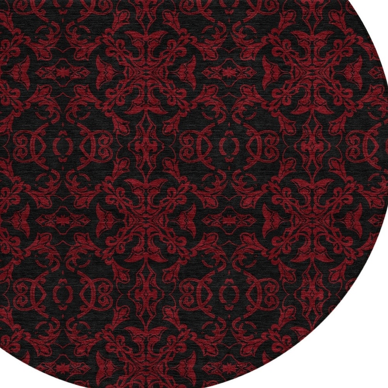HomeRoots Medallion Transitional Rectangle Outdoor Rug
