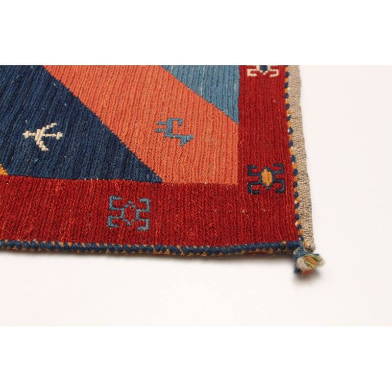 ECARPETGALLERY Flat-Weave Kashkuli Multi Color Wool Tapestry Kilim - 5'1 x 6'7