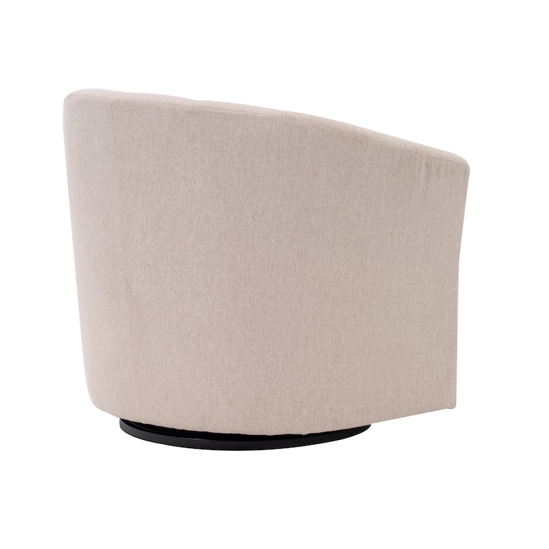 Porthos Home Matilde Swivel Fabric Barrel Accent Chair with Removable Seat Cushion