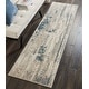 preview thumbnail 2 of 7, Nourison Maxell Boho Modern Abstract Area Rug 2' 2" x 7' 6" - Ivory/Teal - Runner/Rectangle