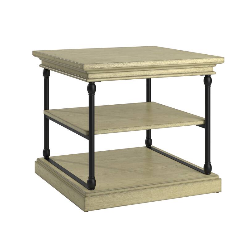 Barnstone Cornice Accent Storage Side Table by iNSPIRE Q Artisan - Ivory White