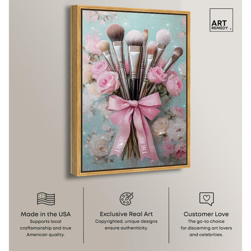 Bouquet of Make Up Brushes Canvas by Art Remedy