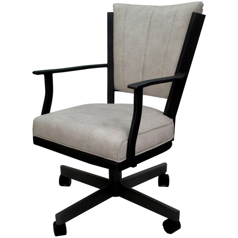 Montana Swivel Metal Dining Caster Chair on Reading Base - Outlier Stucco - Black