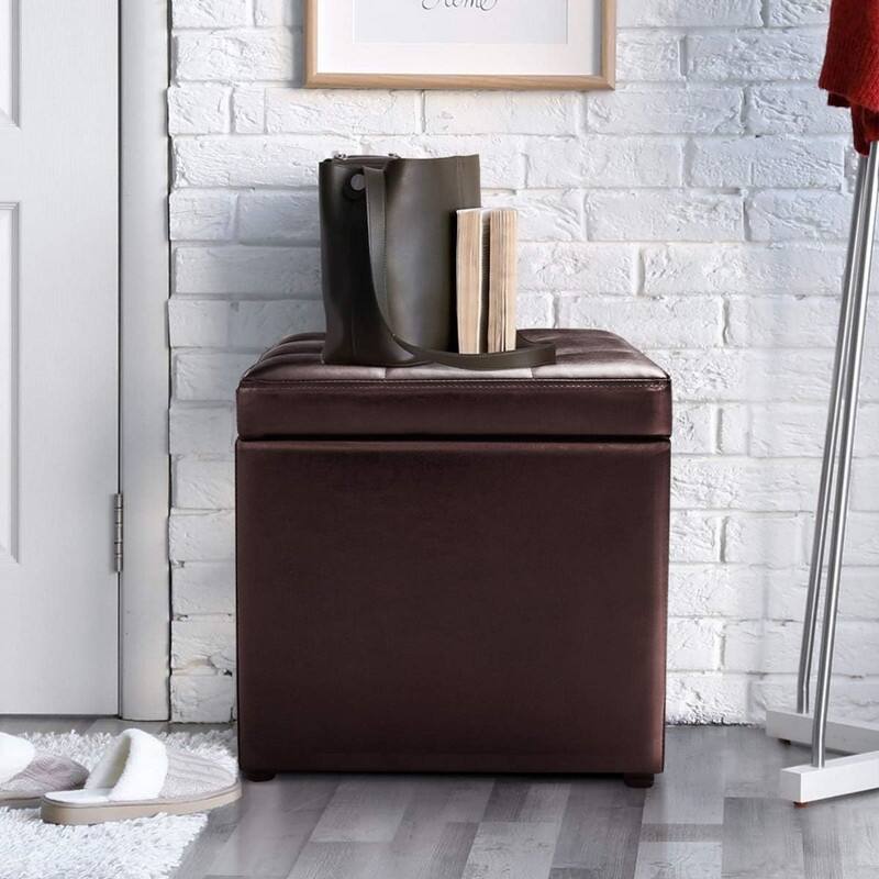 16" Cube Ottoman Storage Box