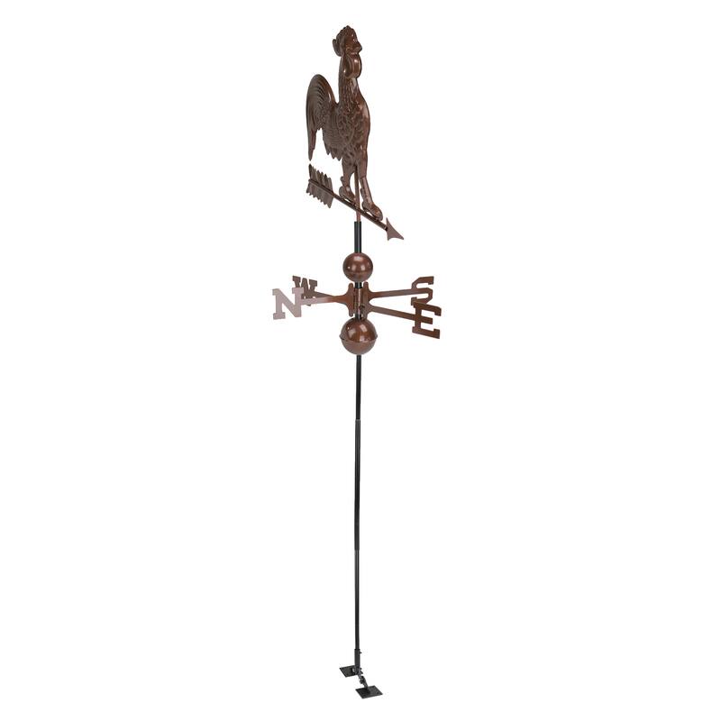 3' Chocolate Brown Rooster Outdoor Weathervane