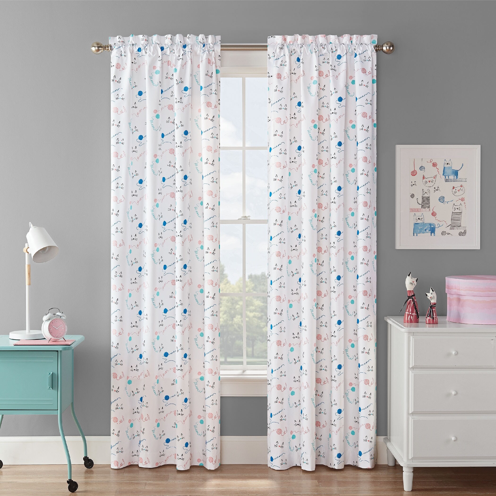 SWEET DREAMS READYMADE CURTAINS CHILDRENS BEDROOM 72" DROP 