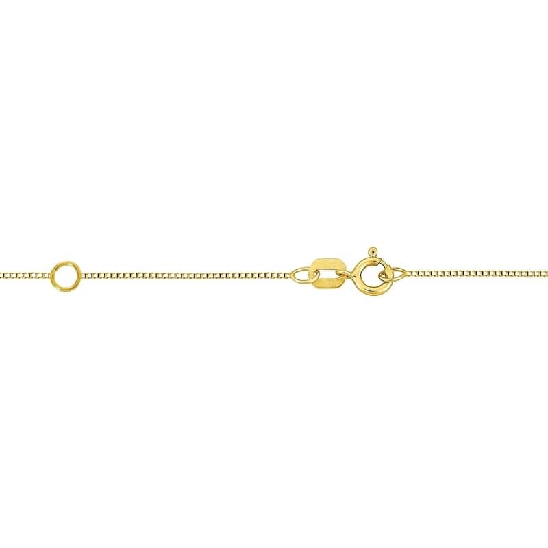Auriya 14k Yellow Gold 1/10ct Pave Diamond Initial Necklace