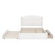 preview thumbnail 28 of 26, Multiple Storage Space Wood Queen Size Platform Bed with Twin Size Trundle and 2 Drawers