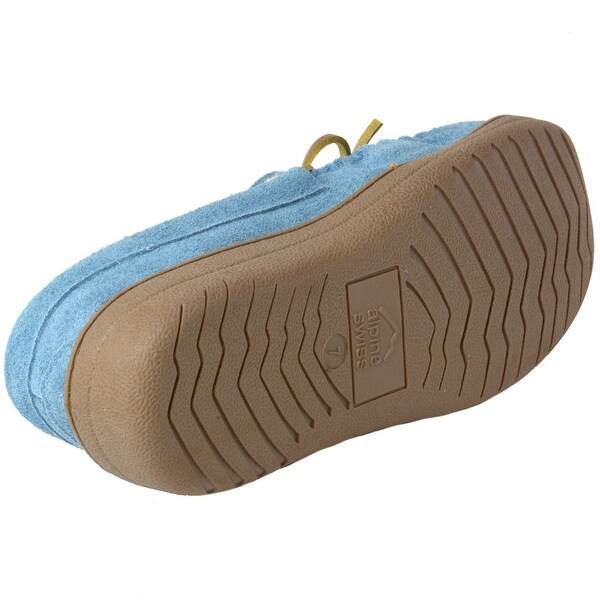 alpine swiss womens suede moccasin slippers
