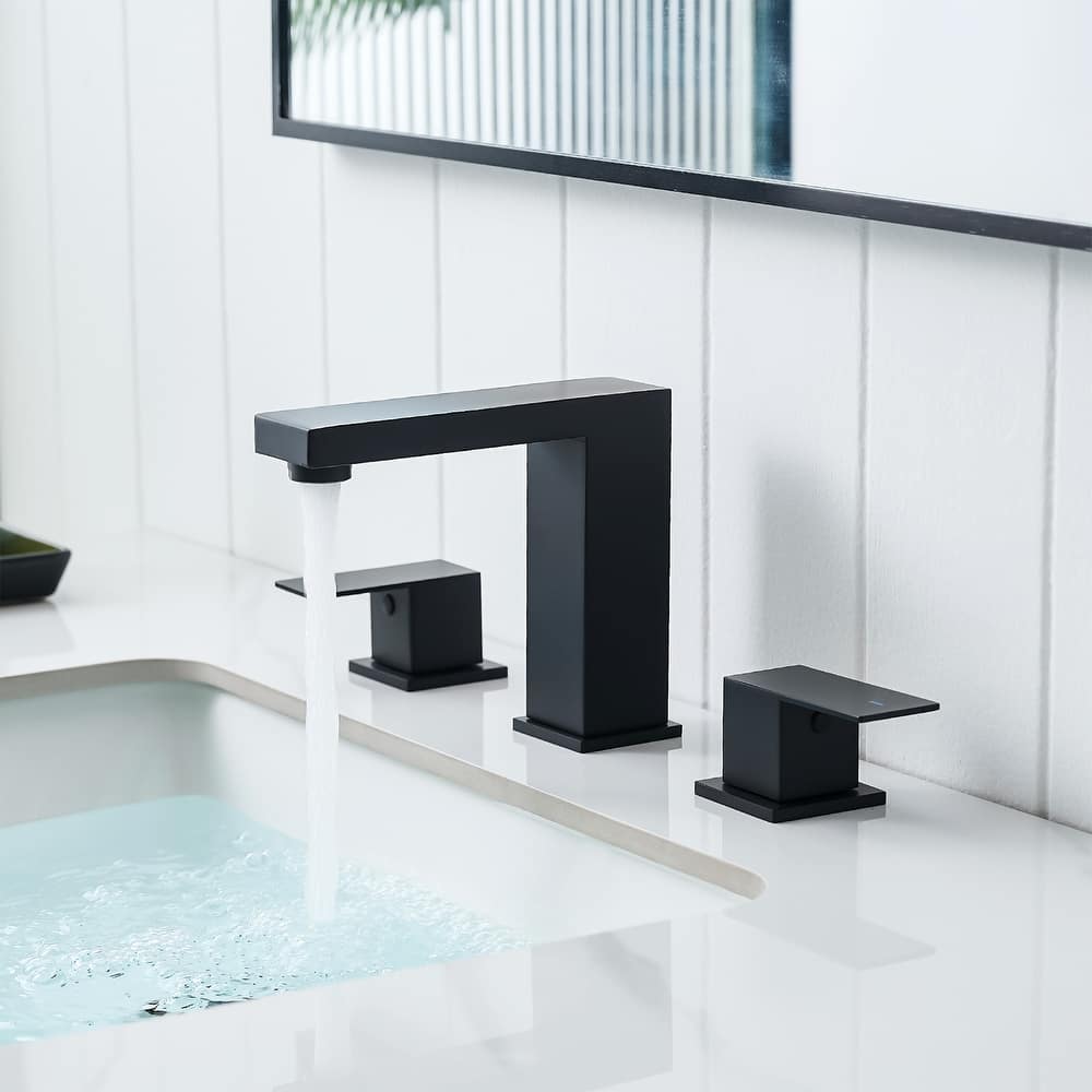 Modern Double Handle Three-Hole Bath Faucet
