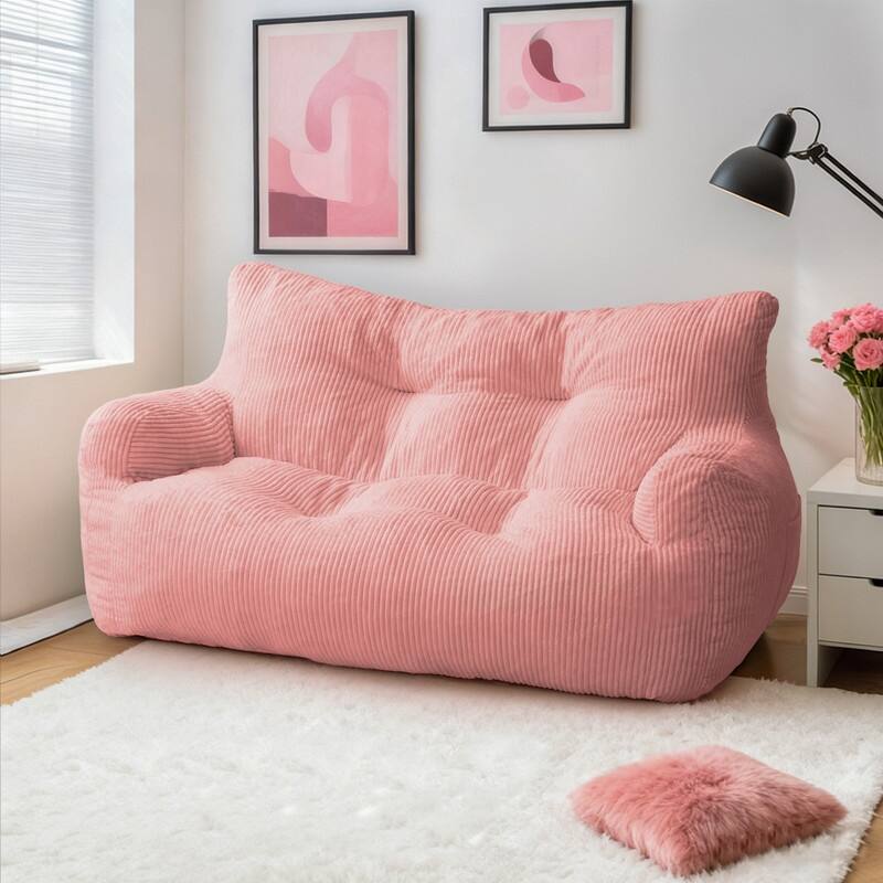 Pamapic Bean Bag Chair, Double Seater Corduroy Lazy Sofa
