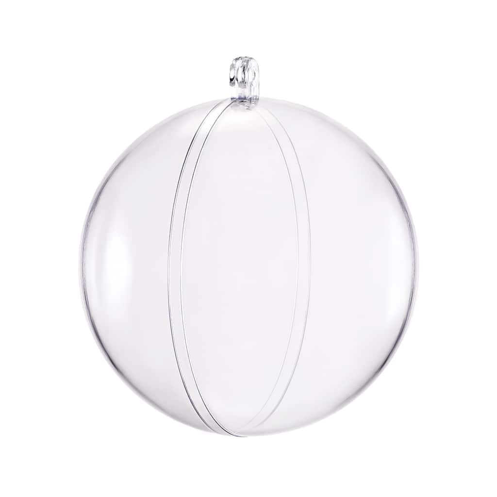2pcs 5 1/2-inch(140mm) Clear Plastic Ornaments Ball