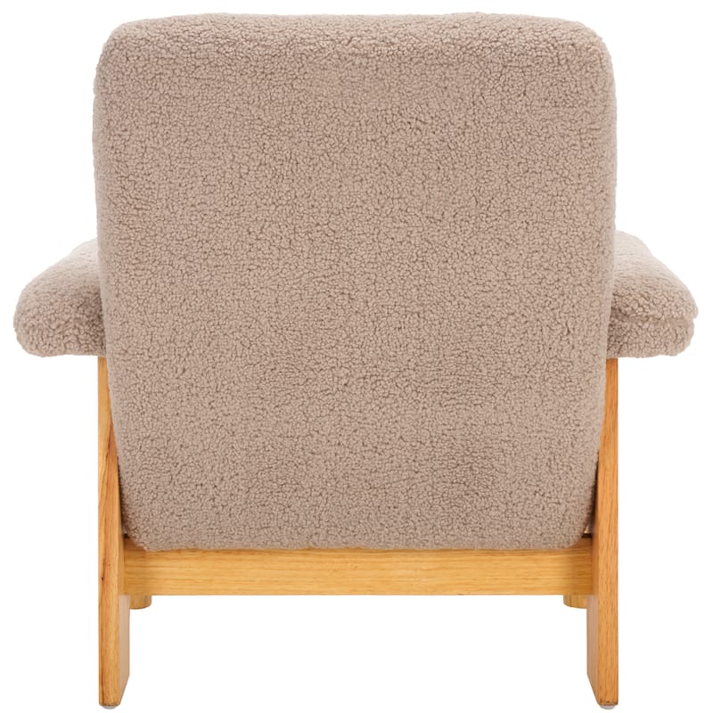 SAFAVIEH Sylvaine Solid Wood Accent Chair (Fully Assembled) - W33" x D30" x H33" - 33Wx30Dx33H