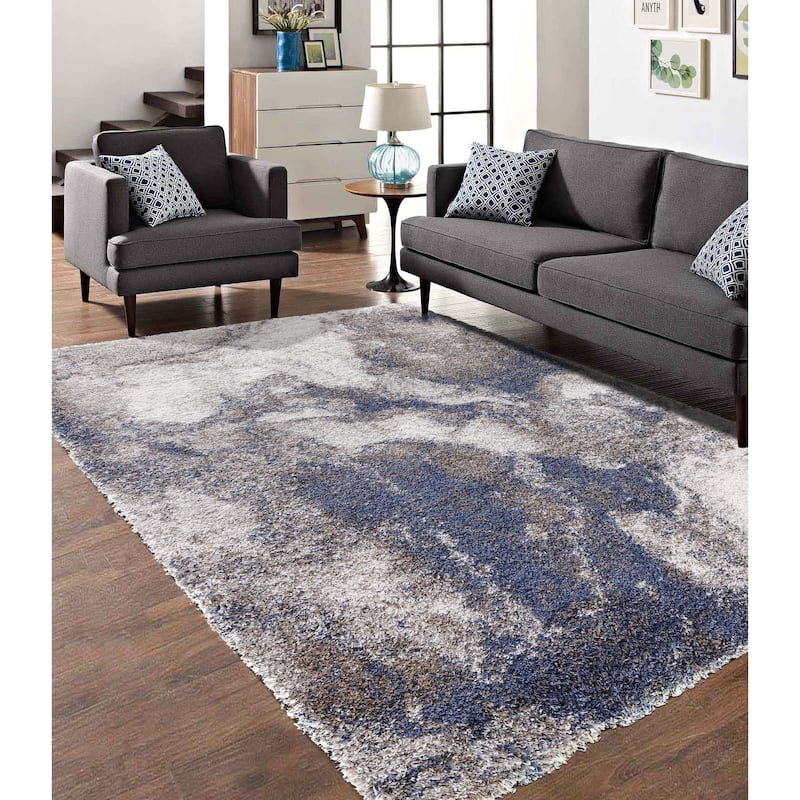 Noori Rug Lux Adrian Abstract Modern 2-inch Thick Shag Rug