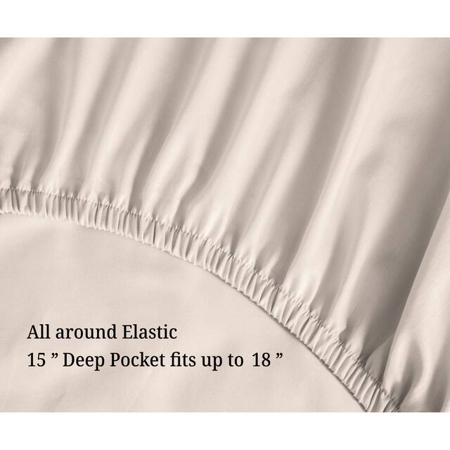 Miranda Haus 700 Thread Count Egyptian Cotton Solid Deep Pocket Sheet Set